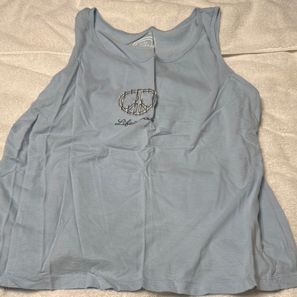 Light Blue Peace Tank Top